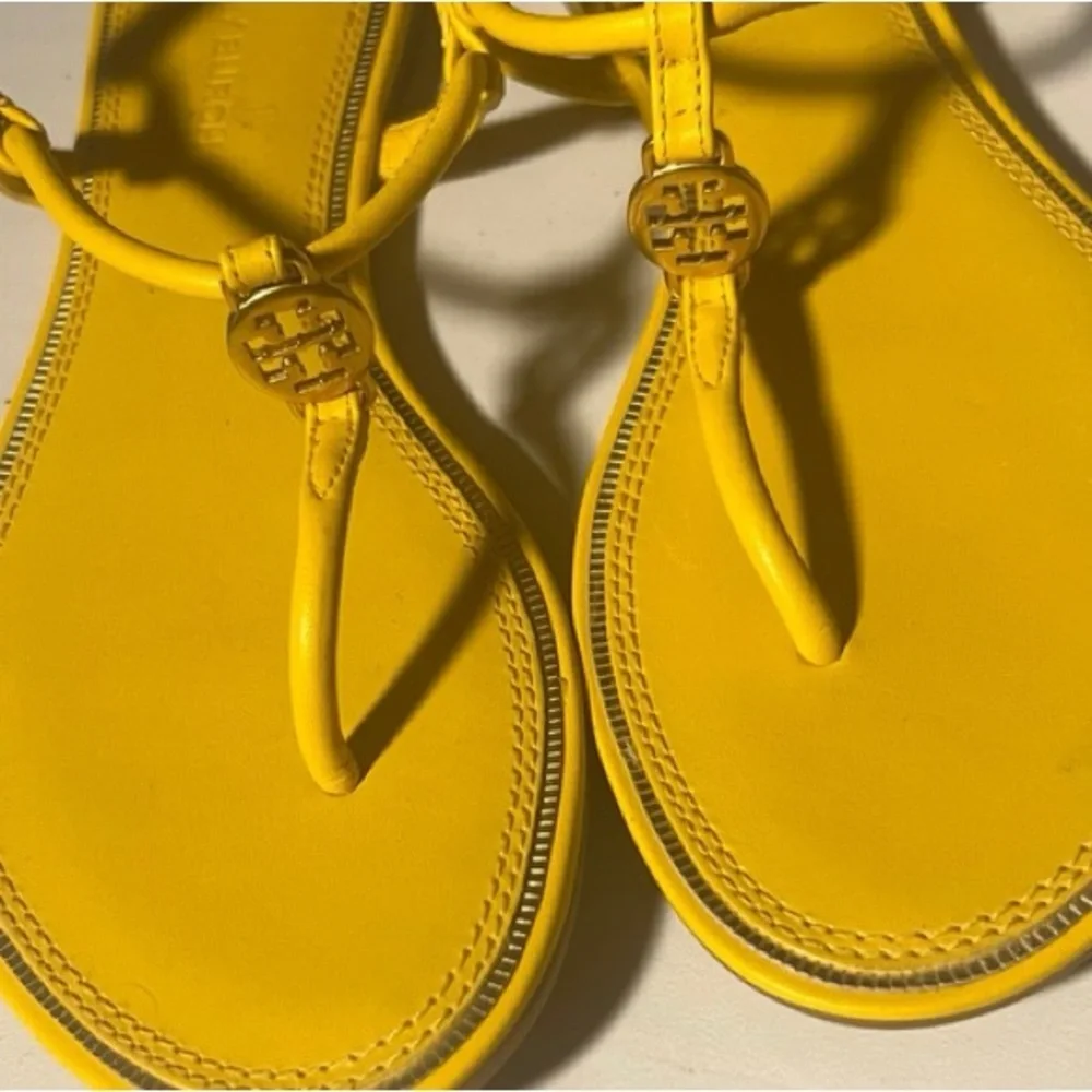 ❤️❤️ Tory Burch Yellow Marion Leather Sandals❤️❤️
